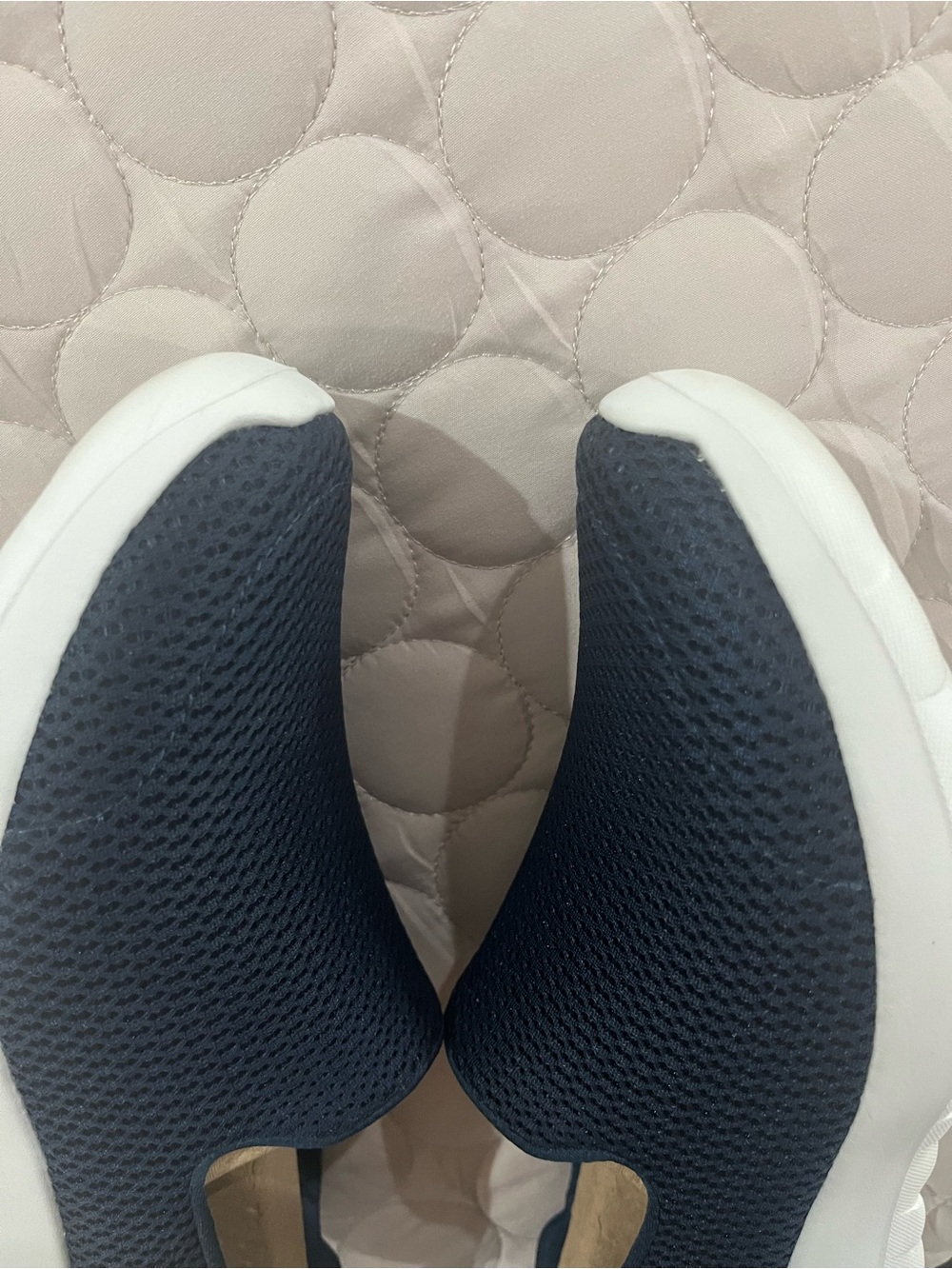 Skechers Slip-On Knit Sneakers in Navy and White - Picture 11 of 11
